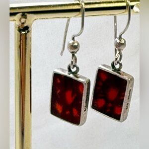 Boma 925 Sterling Silver Artisan Earrings with double-sided design
